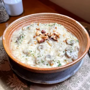 risoto-de-cogumelos com avelã